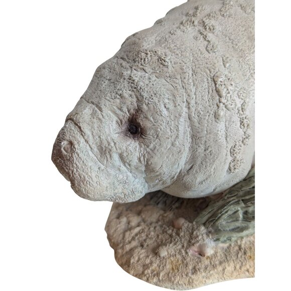 Manatee Figurine Statue On Ocean Base United Design 1988 Collectible Decor - Picture 3 of 10